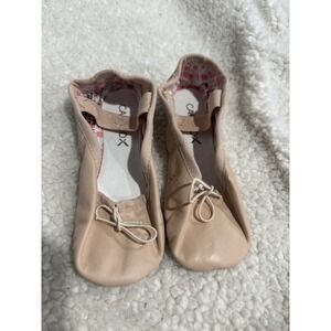 Capezio‎ Girls Ballet Pink Shoes, 9 1/2m Leather Upper. Daisy Full Sole 205T